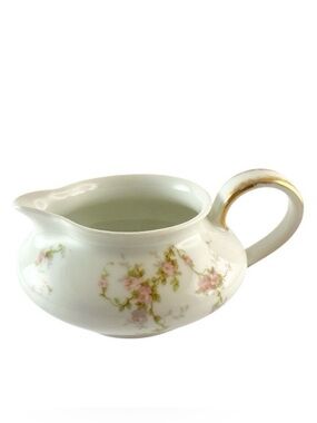 Theodore Haviland Limoges France Porcelain Creamer Pink Roses Garland Vintage